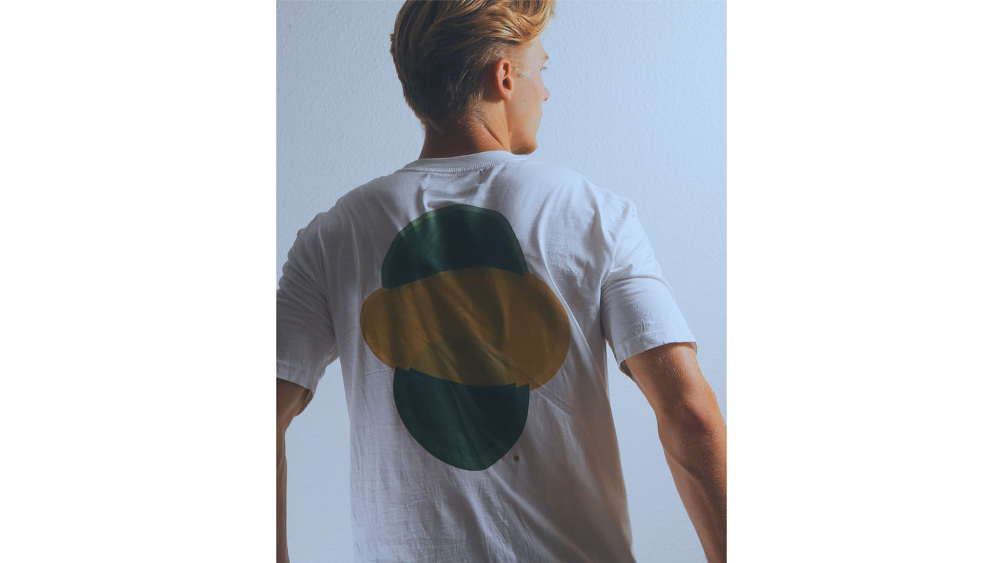 t- shirt white/military