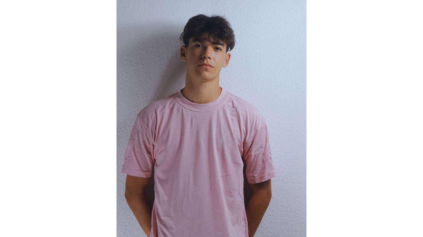 Pink/White T shirt, loose fit