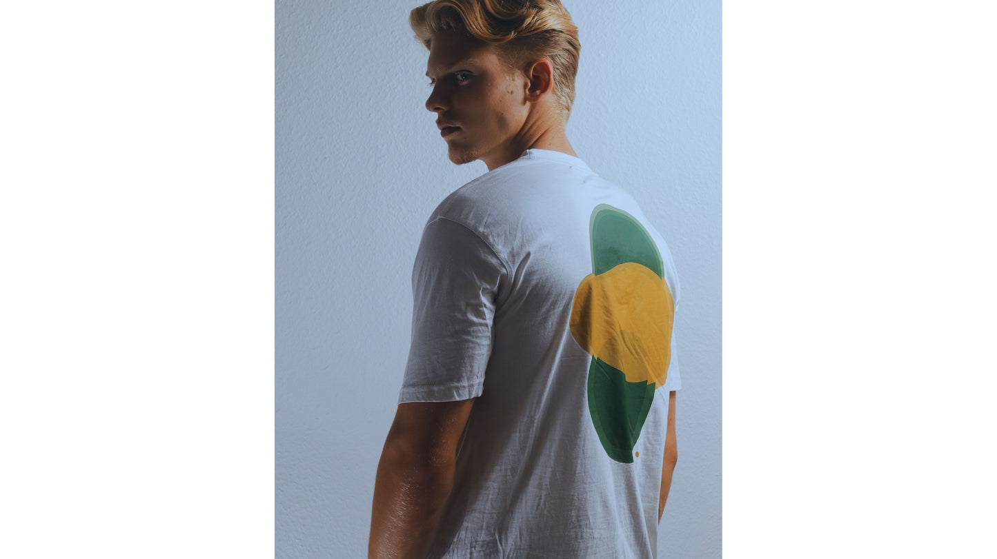t- shirt white/military