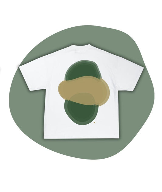 t- shirt white/military