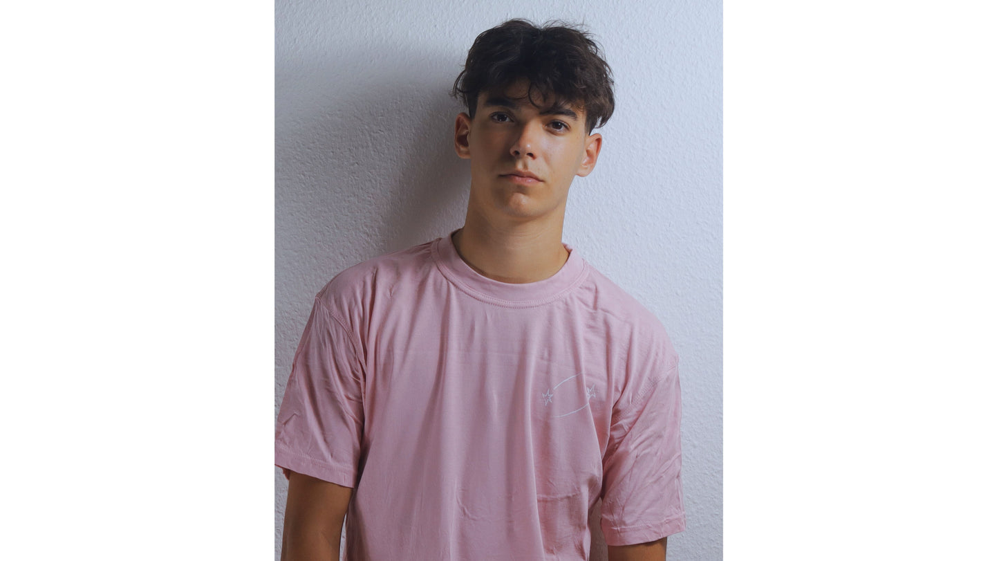 Pink/White T shirt, loose fit