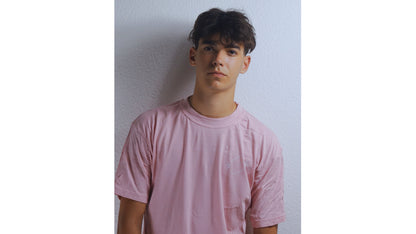 Pink/White T shirt, loose fit